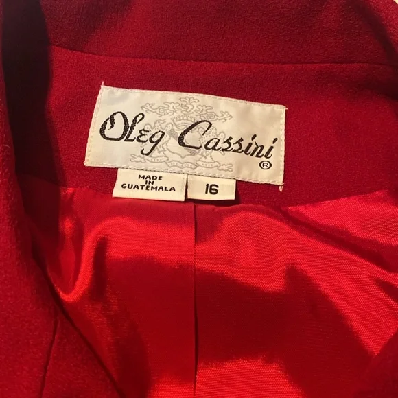 Oleg Cassini Vintage Wool Classic Red Blazer - Picture 4 of 7